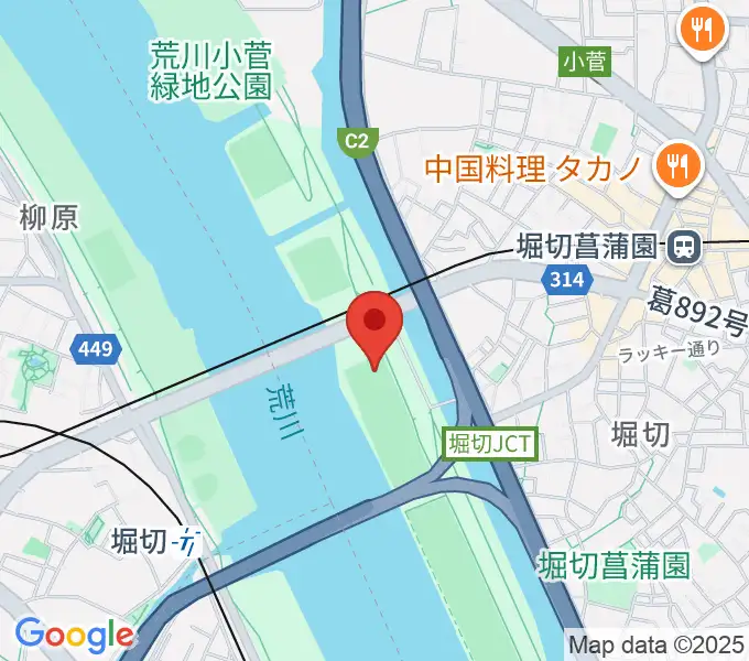 堀切橋少年野球場の地図