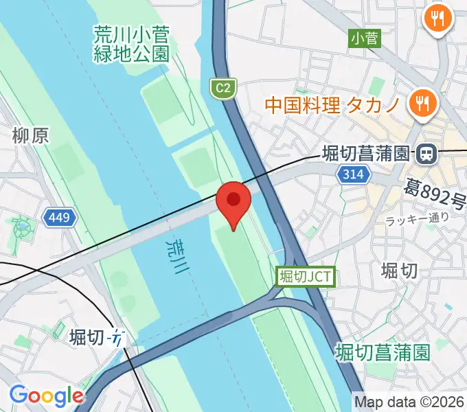 堀切橋少年野球場の地図