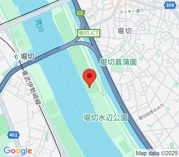 堀切橋少年ソフトボール場の地図