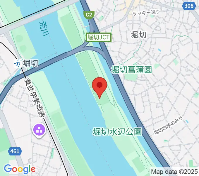 堀切橋少年ソフトボール場の地図