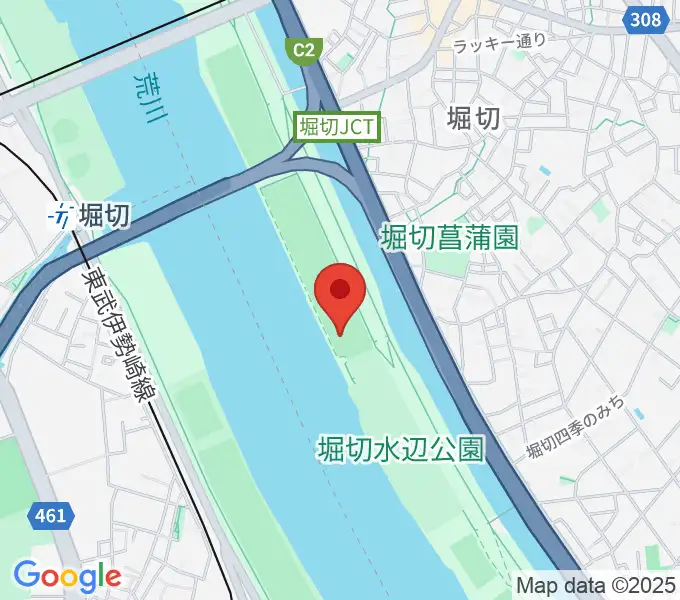 堀切橋少年ソフトボール場の地図