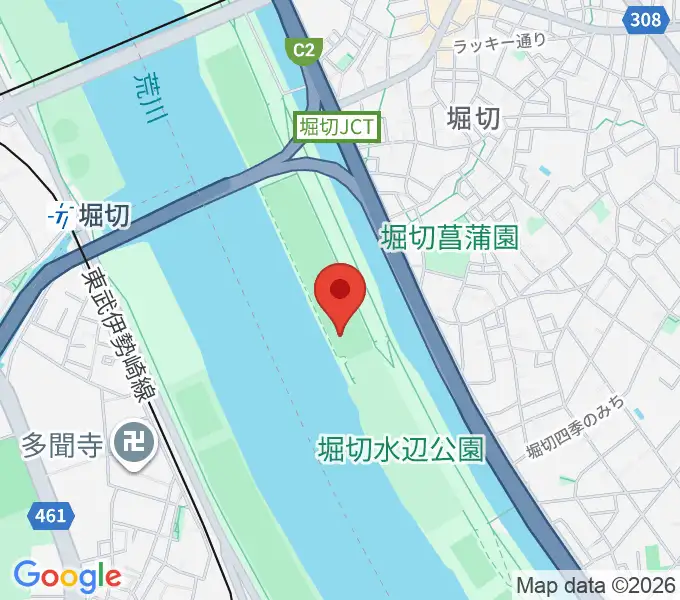 堀切橋少年ソフトボール場の地図