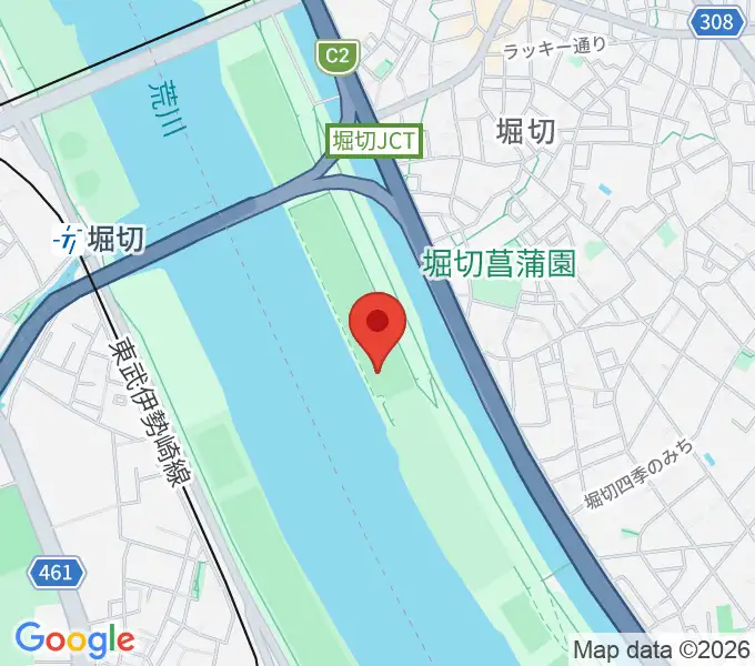 堀切橋少年ソフトボール場の地図