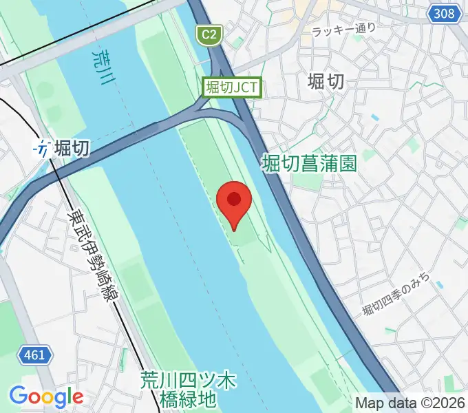 堀切橋少年ソフトボール場の地図