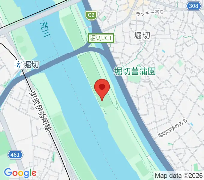 堀切橋少年ソフトボール場の地図