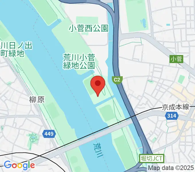 堀切橋フットサル場の地図