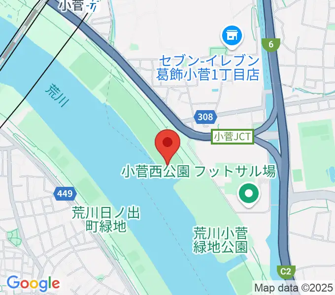 荒川小菅野球場の地図