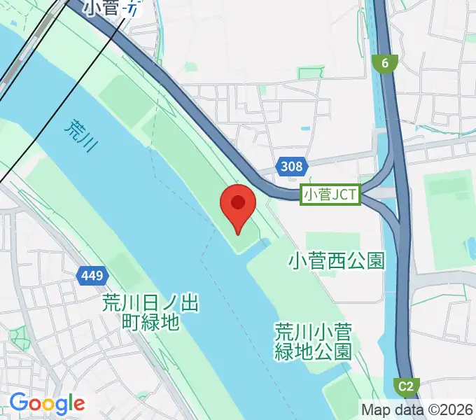 荒川小菅野球場の地図