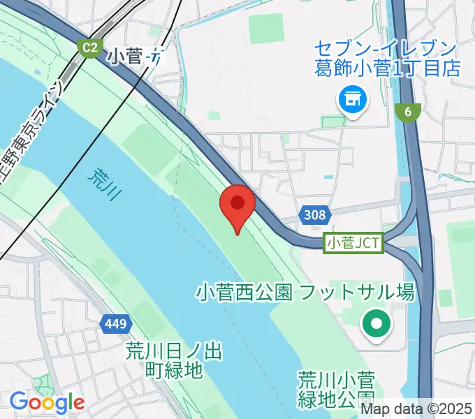 荒川小菅少年野球場の地図