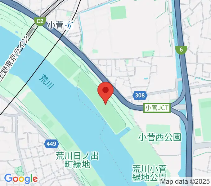 荒川小菅少年野球場の地図