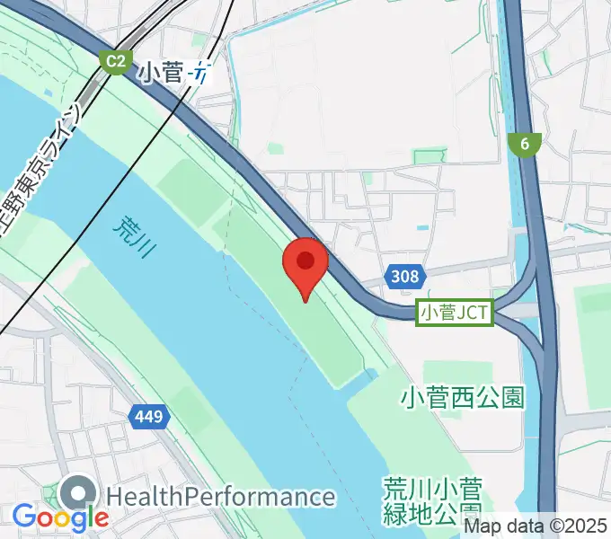 荒川小菅少年野球場の地図