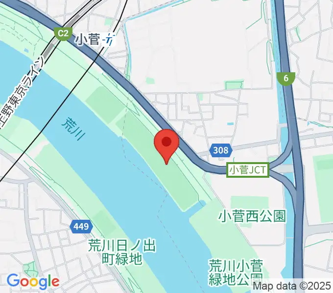 荒川小菅少年野球場の地図