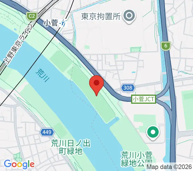 荒川小菅少年野球場の地図