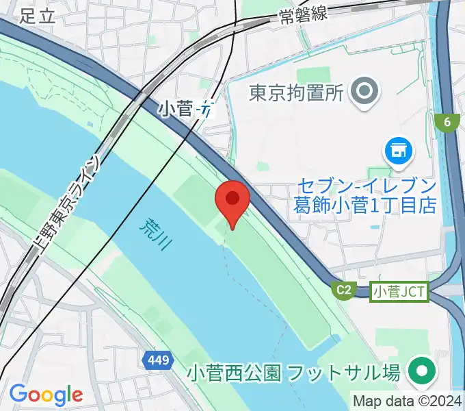 荒川小菅球技場の地図