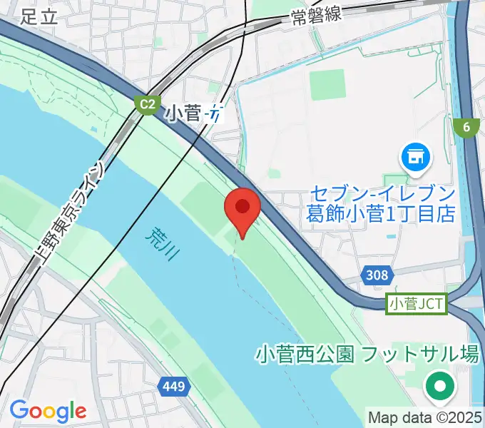 荒川小菅球技場の地図