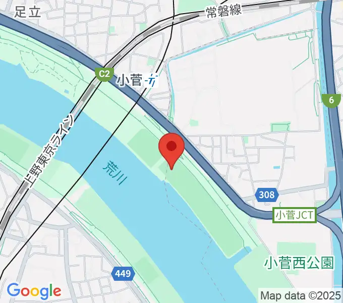 荒川小菅球技場の地図