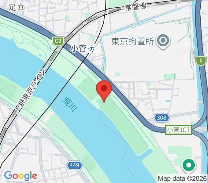 荒川小菅球技場の地図
