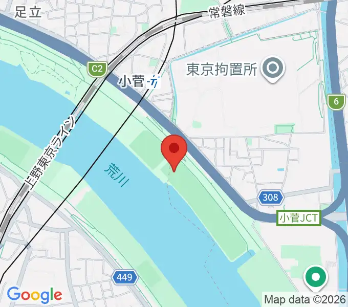 荒川小菅球技場の地図
