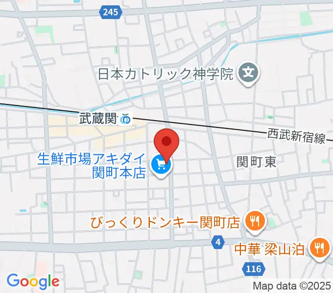サウンドショット武蔵関店の地図