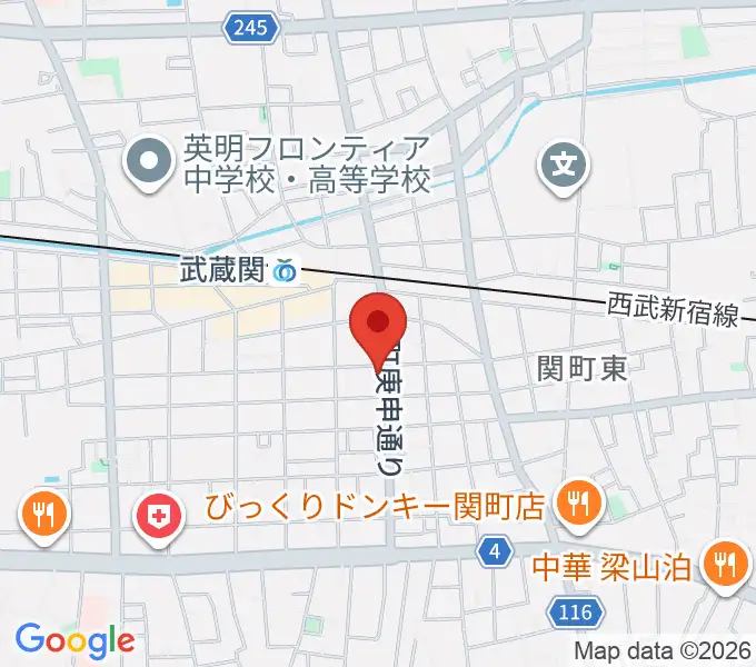 サウンドショット武蔵関店の地図