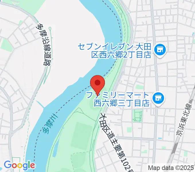 大田区区民広場の地図