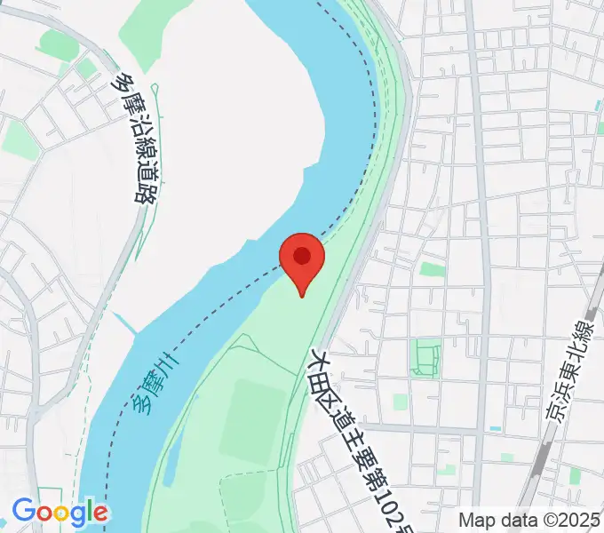 大田区区民広場の地図