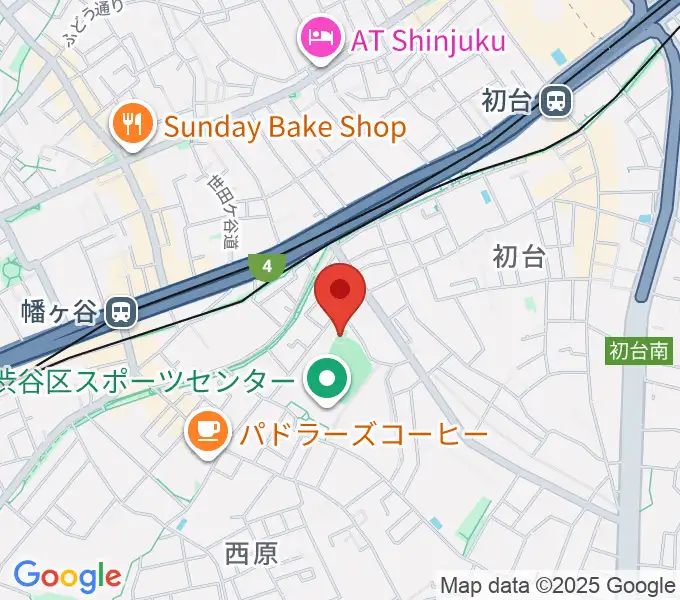 渋谷区スポーツセンターフットサル場の地図