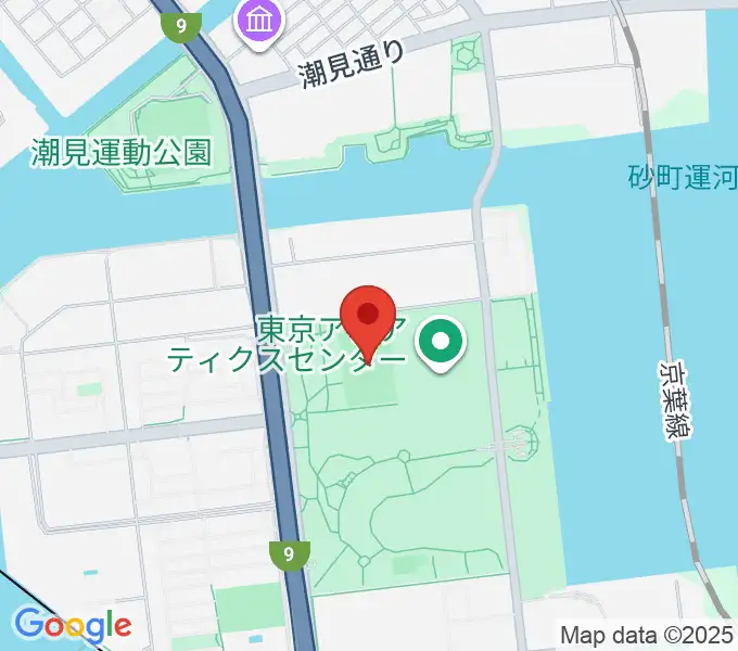 辰巳の森海浜公園ラグビー練習場の地図