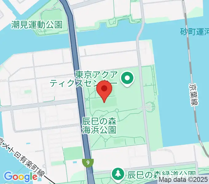 辰巳の森海浜公園少年広場の地図