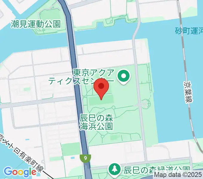辰巳の森海浜公園少年広場の地図