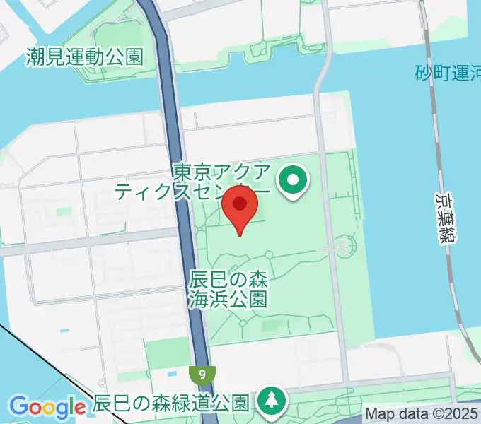 辰巳の森海浜公園少年広場の地図