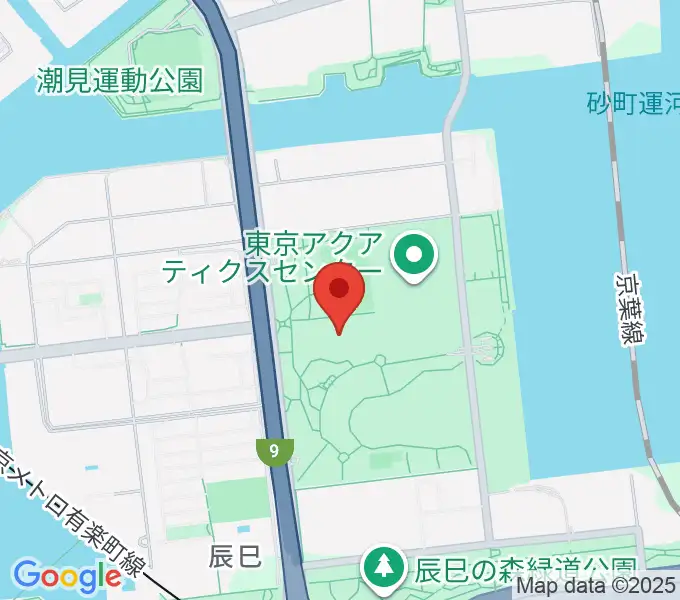 辰巳の森海浜公園少年広場の地図