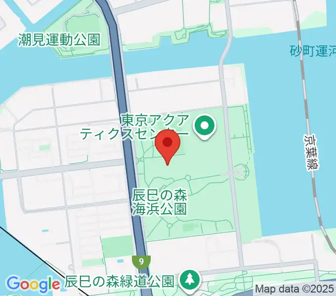 辰巳の森海浜公園少年広場の地図