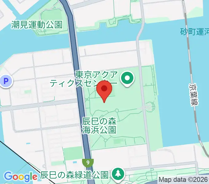 辰巳の森海浜公園少年広場の地図