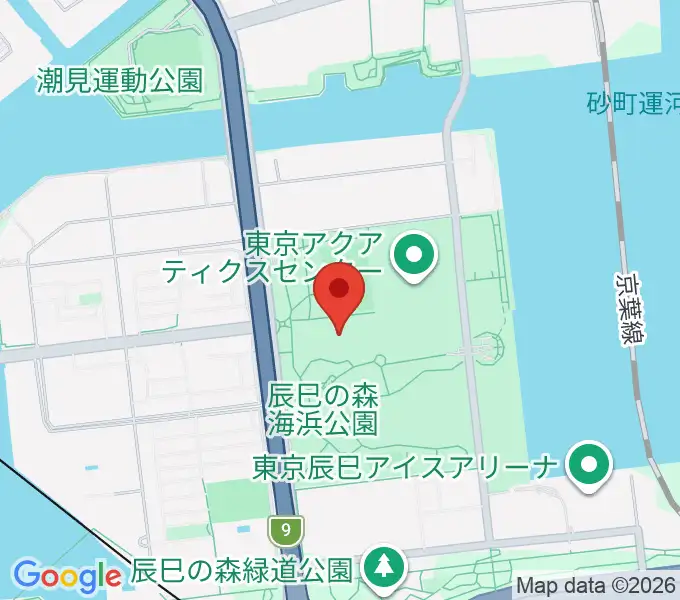 辰巳の森海浜公園少年広場の地図