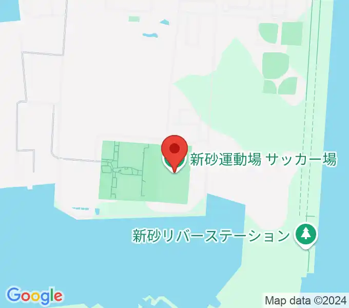 新砂運動場サッカー場の地図