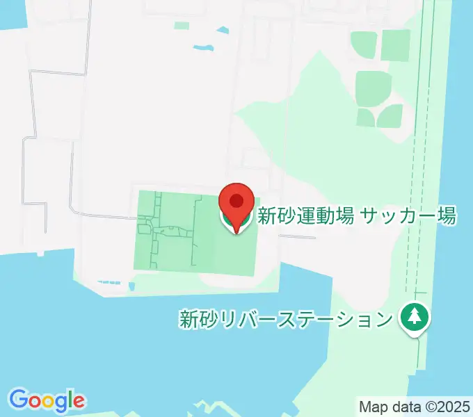 新砂運動場サッカー場の地図