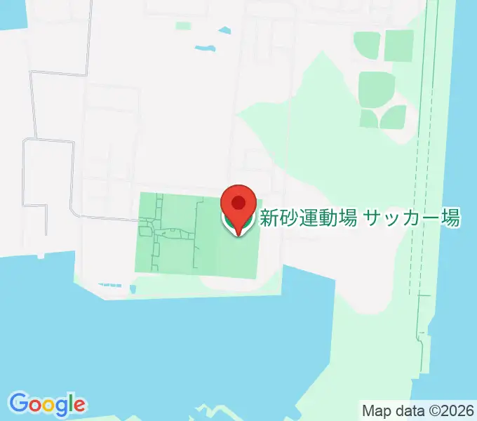 新砂運動場サッカー場の地図