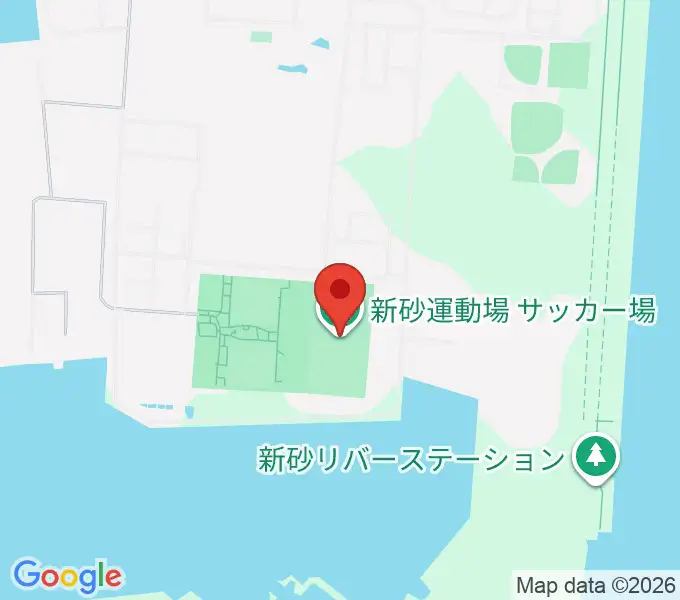 新砂運動場サッカー場の地図