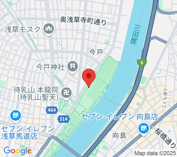 台東リバーサイドスポーツセンター陸上競技場の地図