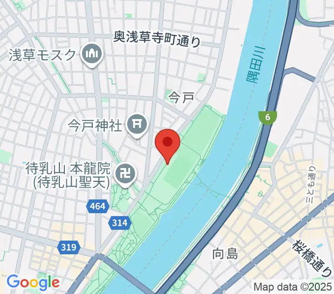 台東リバーサイドスポーツセンター陸上競技場の地図