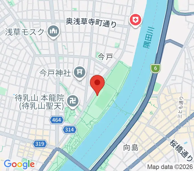 台東リバーサイドスポーツセンター陸上競技場の地図