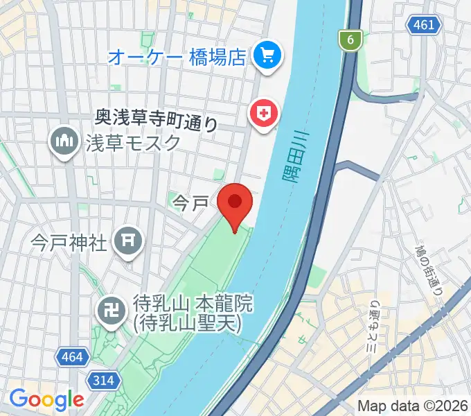 台東リバーサイドスポーツセンター野球場の地図