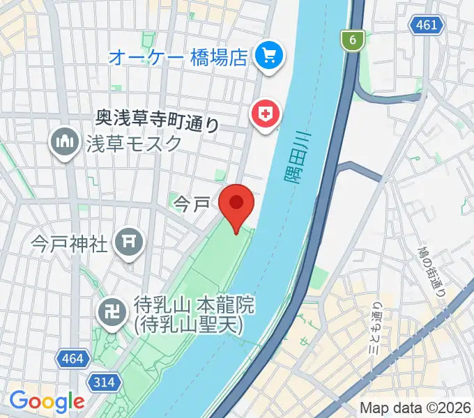 台東リバーサイドスポーツセンター野球場の地図