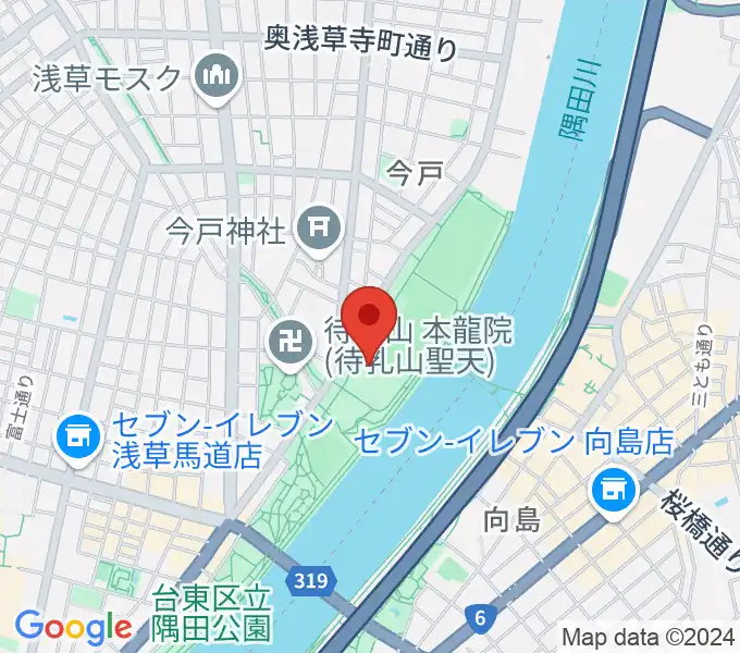 台東リバーサイドスポーツセンター体育館の地図