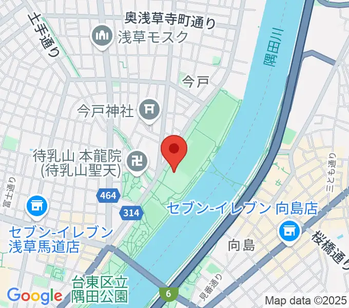 台東リバーサイドスポーツセンター体育館の地図