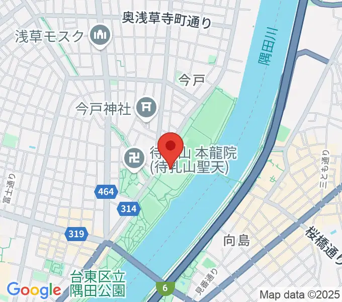台東リバーサイドスポーツセンター体育館の地図
