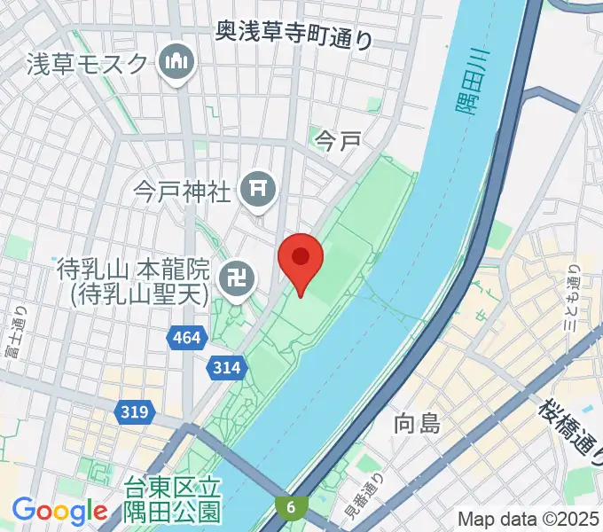 台東リバーサイドスポーツセンター体育館の地図