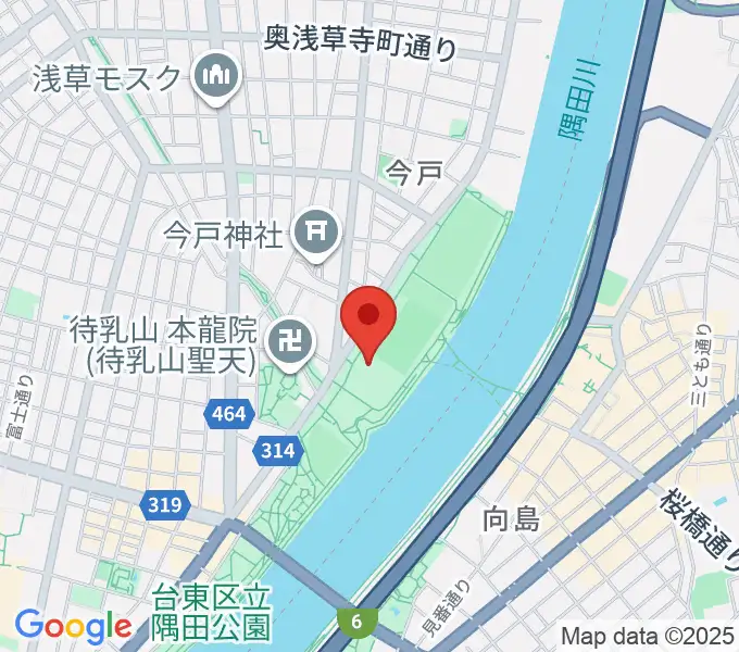 台東リバーサイドスポーツセンター体育館の地図