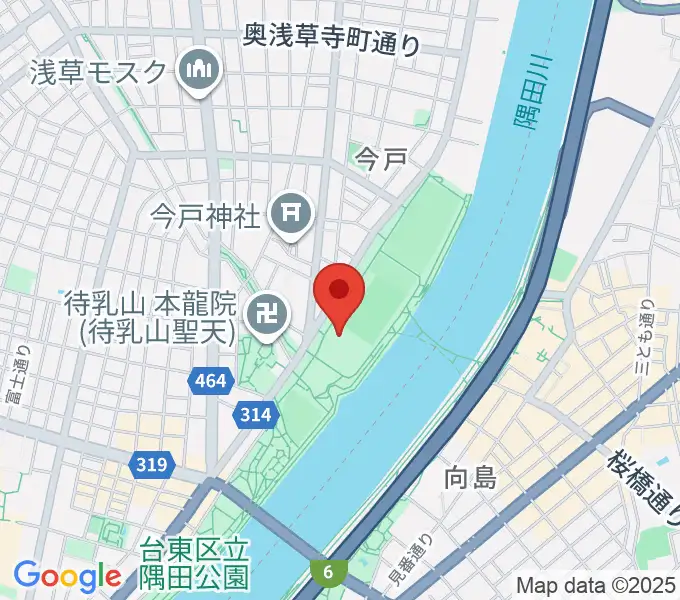 台東リバーサイドスポーツセンター体育館の地図